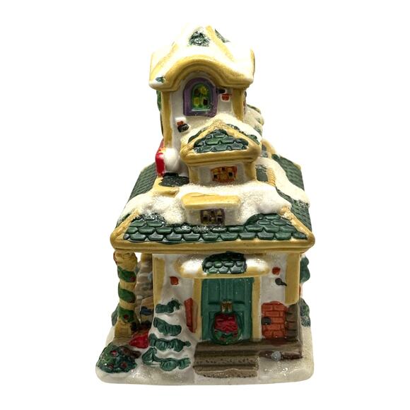 2003 Cobblestone Corners Train Station Christmas Village Light-Up House - Picture 2 of 7